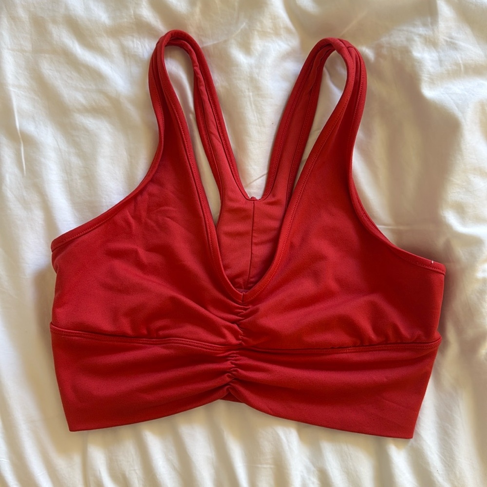 Red Alo Yoga Wild Thing Sports Bra